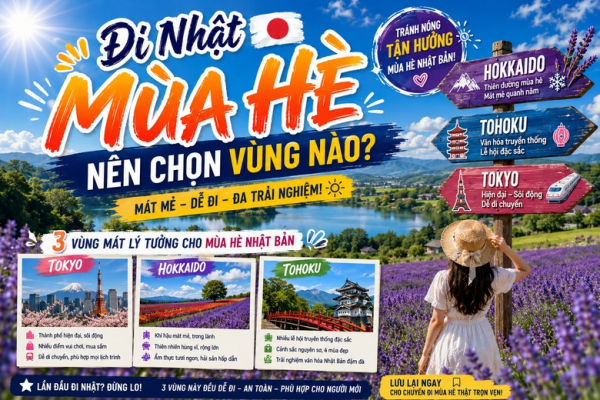 Đi Nhật Mùa Hè Nên Chọn Vùng Nào? Tránh Nóng Ẩm Với 4 Điểm Mát Lý Tưởng