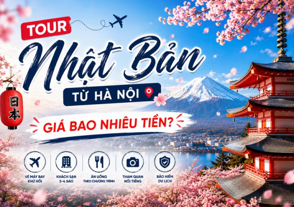 Tour Nhật Bản từ Hà Nội giá bao nhiêu tiền - bảng chi phí thực tế tour 5N4Đ và 6N5Đ năm 2026