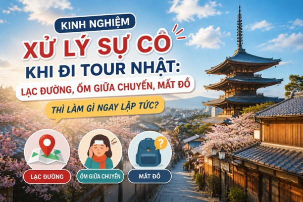 Kinh nghiệm xử lý sự cố khi đi tour Nhật: lạc đường, ốm giữa chuyến, mất đồ thì làm gì ngay lập tức?