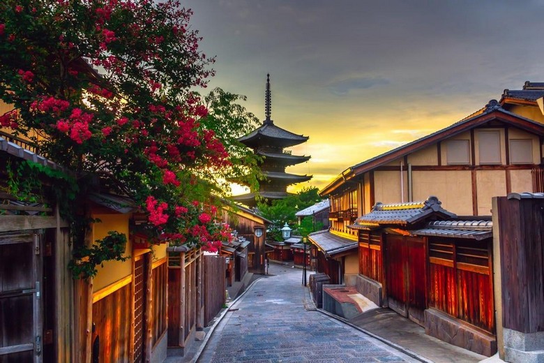 Phố Gion Kyoto buổi chiều tà